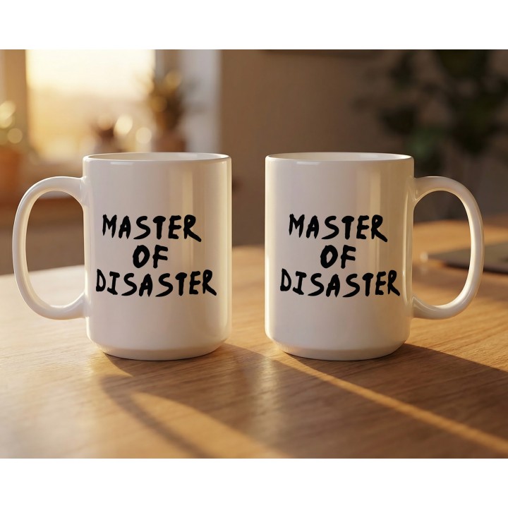 Kubek Master of Disaster – kubek z napisem dla mistrza chaosu
